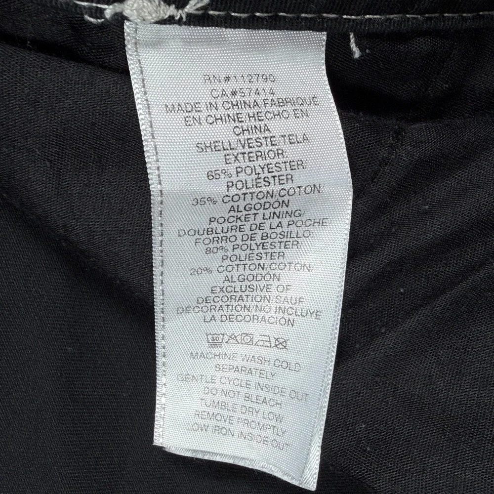 True Religion Cargo Pants Mens 34x31 Jet Black Relaxed Fit Performance Stretch